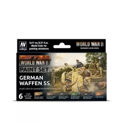 Online Set 6 pinturas para modelismo 207 WWII German Waffen SS Wargames Flames of War 17ml Pinturas Para Maquetas Y Modelismo|Maquetas Y Modelismo
