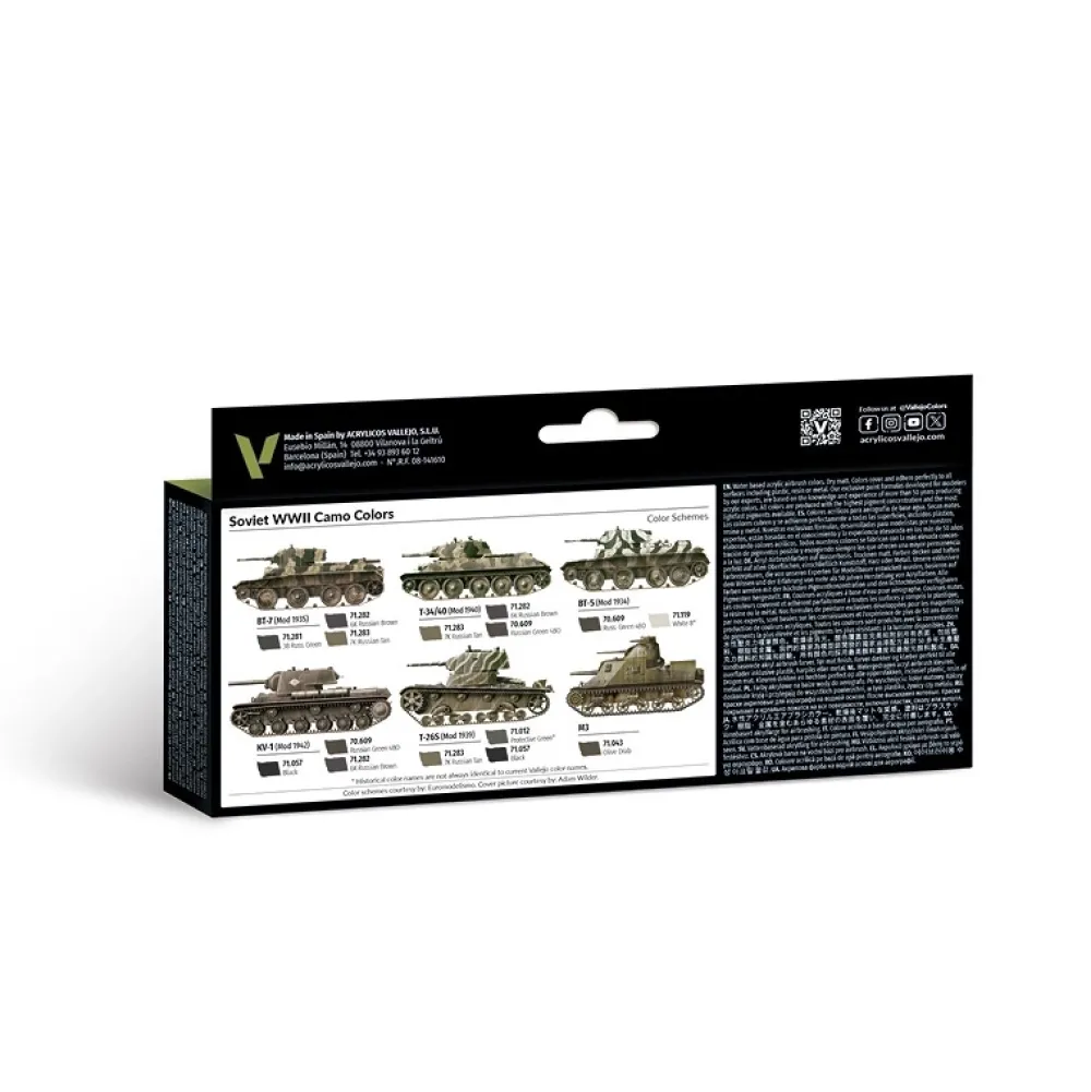 Outlet Set 8 pinturas para modelismo 188 Soviet WWII Camo Colors AFV 17ml Pinturas Para Maquetas Y Modelismo|Maquetas Y Modelismo