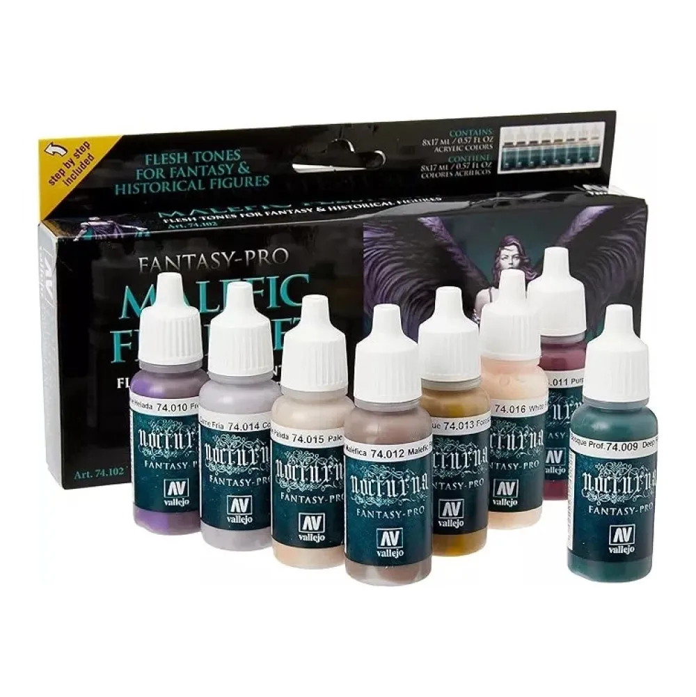 Online Set 8 pinturas para modelismo 102 Malefic Flesh Fantasy-Pro 17ml Pinturas Para Maquetas Y Modelismo