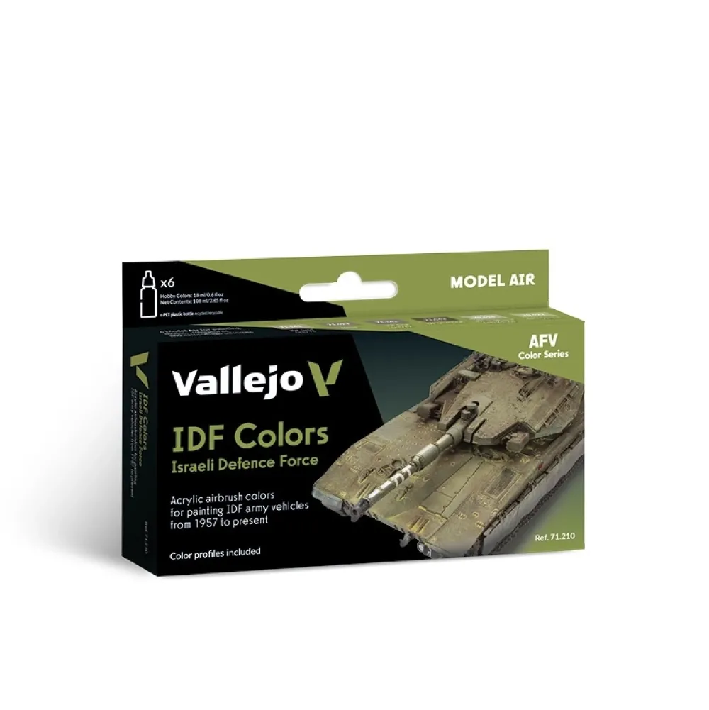Best Set 6 pinturas para modelismo 210 IDF Colors AFV 17ml Pinturas Para Maquetas Y Modelismo|Maquetas Y Modelismo