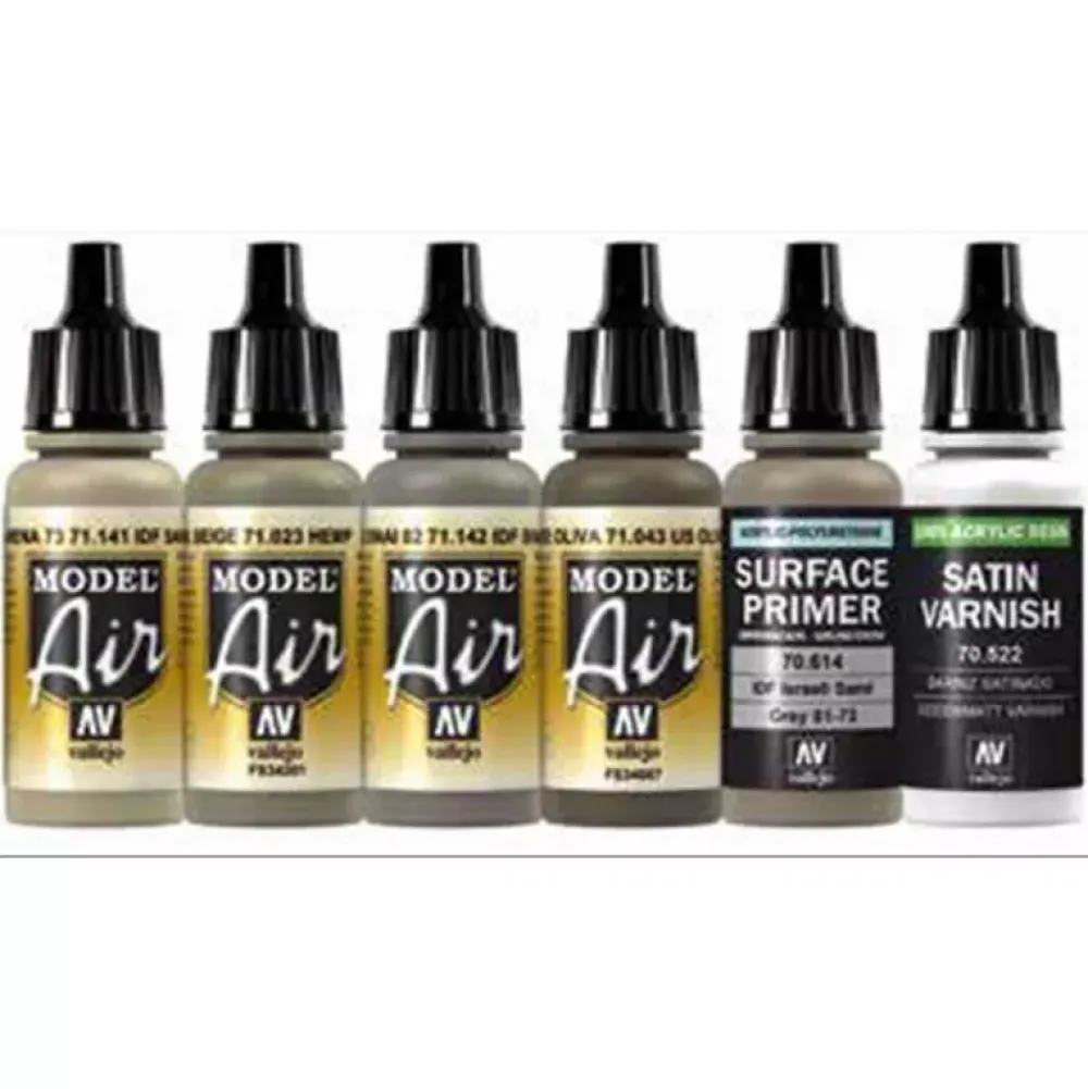Best Set 6 pinturas para modelismo 210 IDF Colors AFV 17ml Pinturas Para Maquetas Y Modelismo|Maquetas Y Modelismo