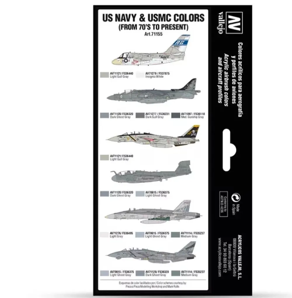 Best Set 8 pinturas para modelismo US NAVY & UMSC Air War 17ml Pinturas Para Maquetas Y Modelismo|Maquetas Y Modelismo