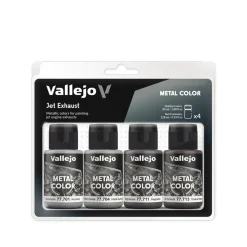 Sale Set 4 pinturas para modelismo 602 Jet Exhaust Metal Color 32ml Pinturas Para Maquetas Y Modelismo