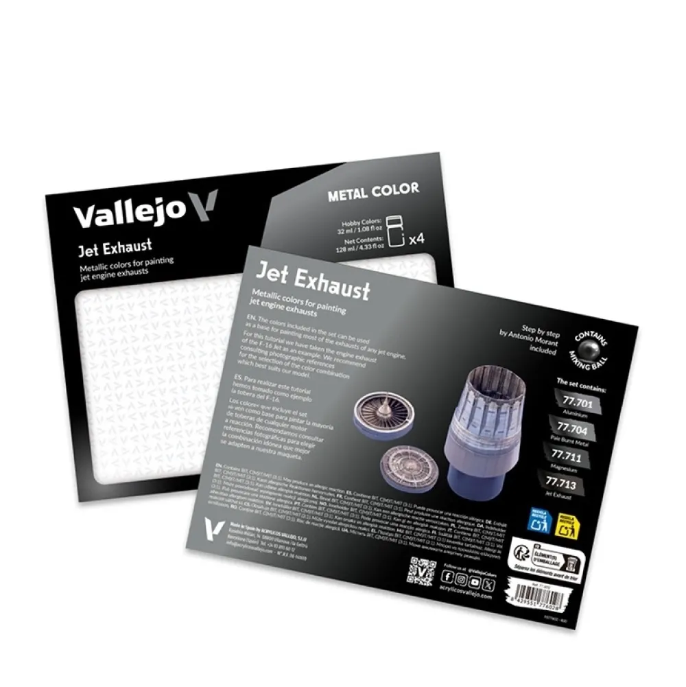 Sale Set 4 pinturas para modelismo 602 Jet Exhaust Metal Color 32ml Pinturas Para Maquetas Y Modelismo