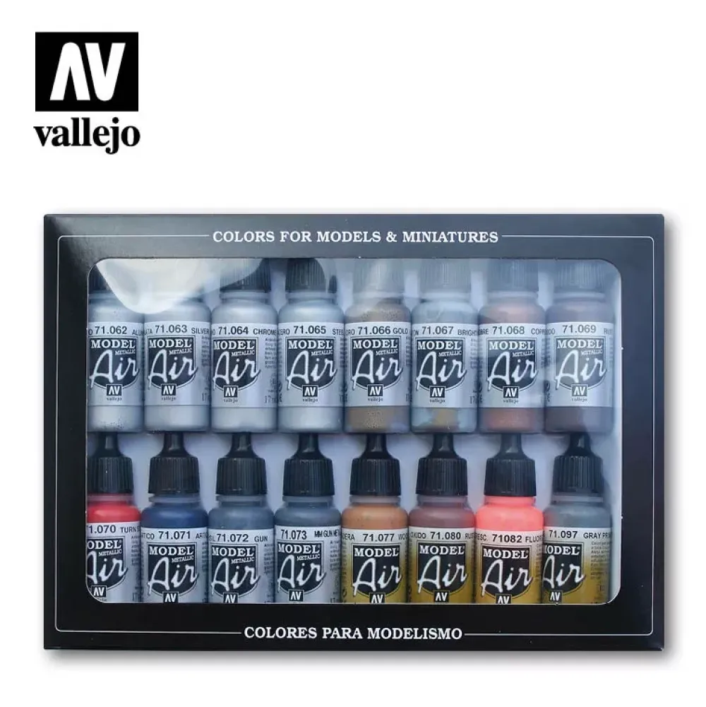 Best Set 16 pinturas para modelismo 181 Efectos metálicos 17ml Pinturas Para Maquetas Y Modelismo|Maquetas Y Modelismo