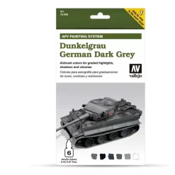 Best Set 6 pinturas para modelismo 400 Dunkelgrau German Dark Grey AFV 8ml Maquetas Y Modelismo|Pinturas Para Maquetas Y Modelismo