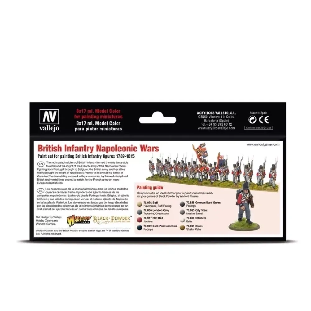 Best Set 8 pinturas para modelismo 163 British Infantry Napoleonic Wars Wargames Napoleonics 17ml Pinturas Para Maquetas Y Modelismo|Maquetas Y Modelismo