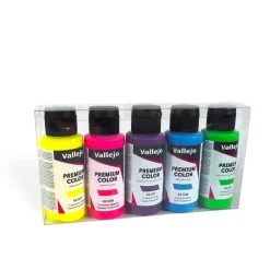 Set 5 pinturas para modelismo 102 fluorescentes Premium Color 60ml Pinturas Para Maquetas Y Modelismo