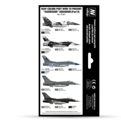 Sale Set 8 pinturas USAF colors post WWII to present Aggressor Squadron II 17ml Pinturas Para Maquetas Y Modelismo