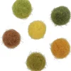 New Set 60 Pompones De Lana Afieltrada Verdes 1cm Goma Eva Fofuchas