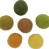 New Set 12 Pompones De Lana Afieltrada Verdes 2,5cm Goma Eva Fofuchas