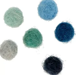 Discount Set 60 Pompones De Lana Afieltrada Azules 1cm Goma Eva Fofuchas
