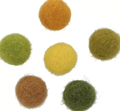 Discount Set 30 Pompones De Lana Afieltrada Verdes 1,5cm Goma Eva Fofuchas