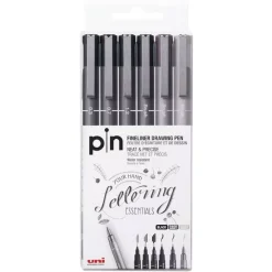 Discount Set 6 Rotuladores Calibrados y Punta Pincel Lettering Rotuladores