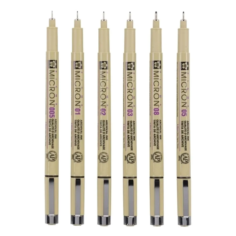 New Set 4+2 rotuladores calibrados Pigma Micron Rotuladores