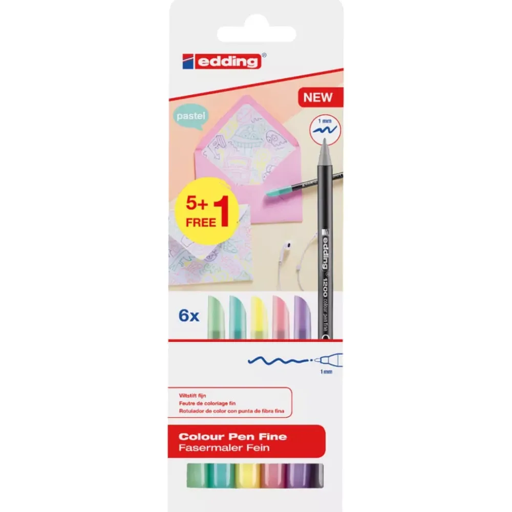 Discount Set 5+1 Rotuladores Colores Pastel 1200 Niños Rotuladores|Niños Y Regalos