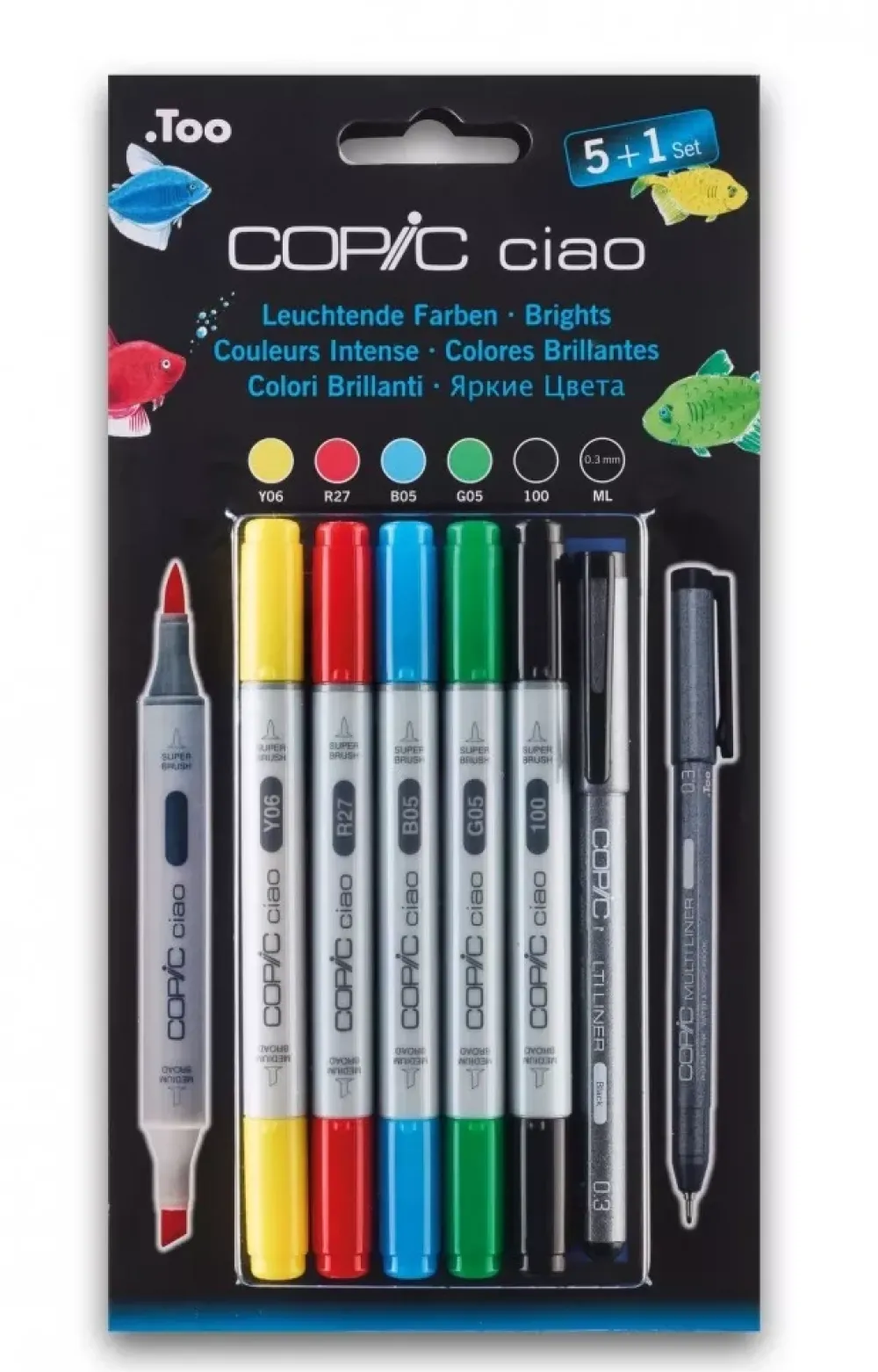 Online Set 5+1 rotuladores Colores Brillantes Ciao Rotuladores