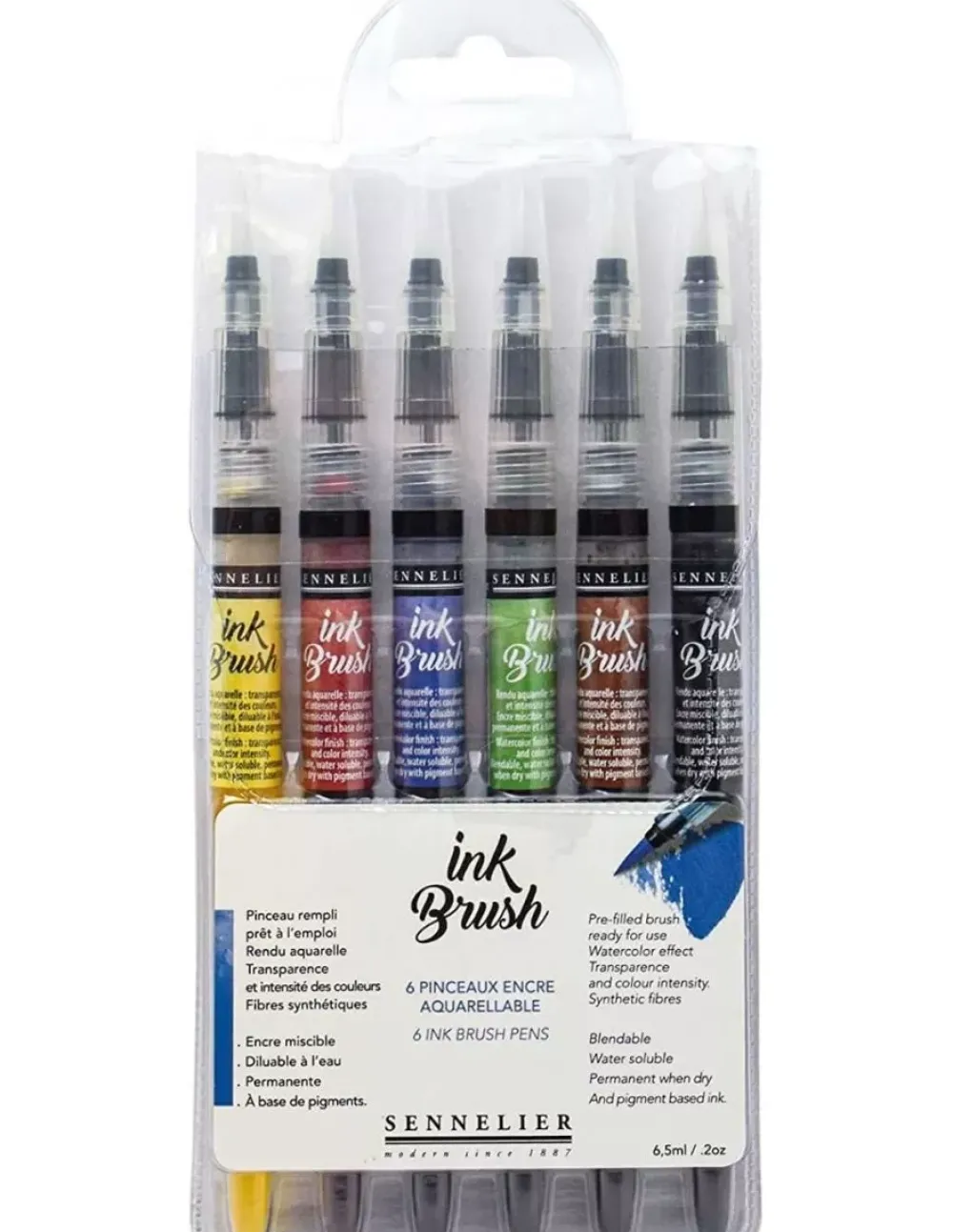 New Set 6 Rotuladores Ink Brush Actuales Rotuladores