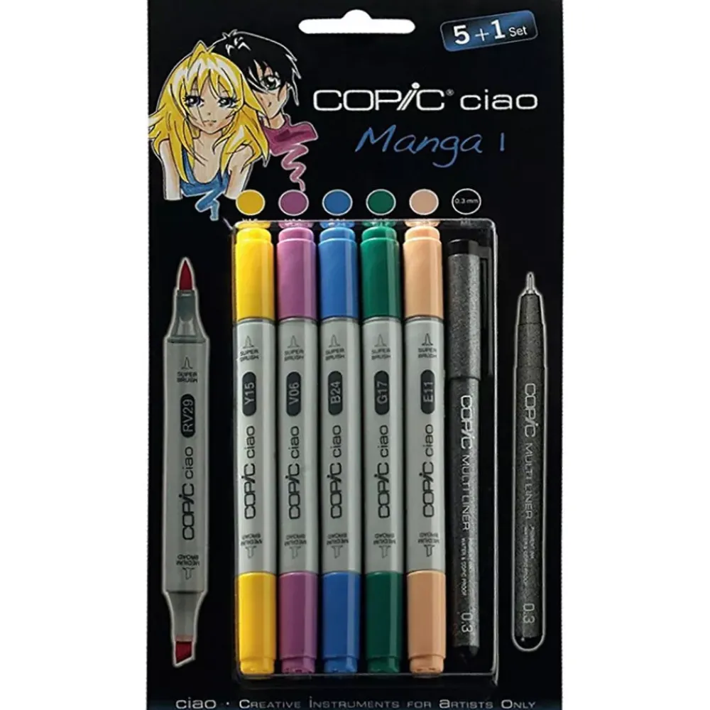 Best Set 5+1 rotuladores Manga #01 Ciao Rotuladores
