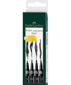 Best Set 4 rotuladores Negro XS-M Pitt Artist Pen Rotuladores
