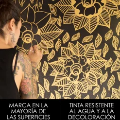 Sale Set 3 Rotuladores Permanentes Metálicos Punta Fina Rotuladores|Pinturas Para Tela Y Seda