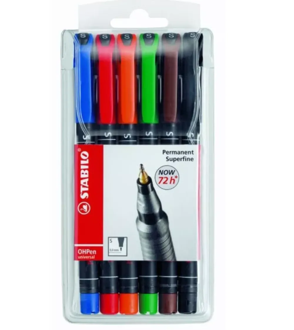 Best Set 6 Rotuladores Permanentes OHPen Universal Punta Superfina Rotuladores