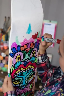 Clearance Set 24 Rotuladores Permanentes Punta Fina Electro Pop Rotuladores|Pinturas Para Tela Y Seda