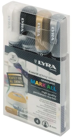Sale Set 4 rotuladores permanentes metalizados Mark All 2mm Rotuladores