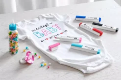 Discount Set 5 Rotuladores Textil Baby Party Textile Marker Pinturas Para Tela Y Seda
