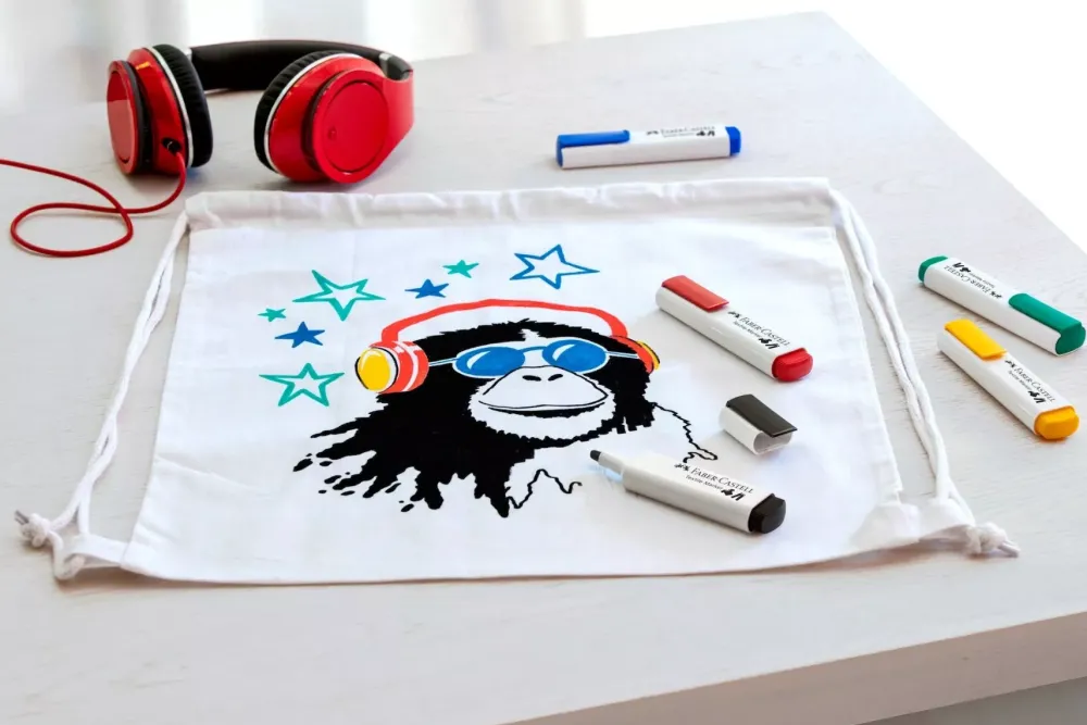 Best Set 5 Rotuladores Textiles Colores Primarios Textile Marker Pinturas Para Tela Y Seda