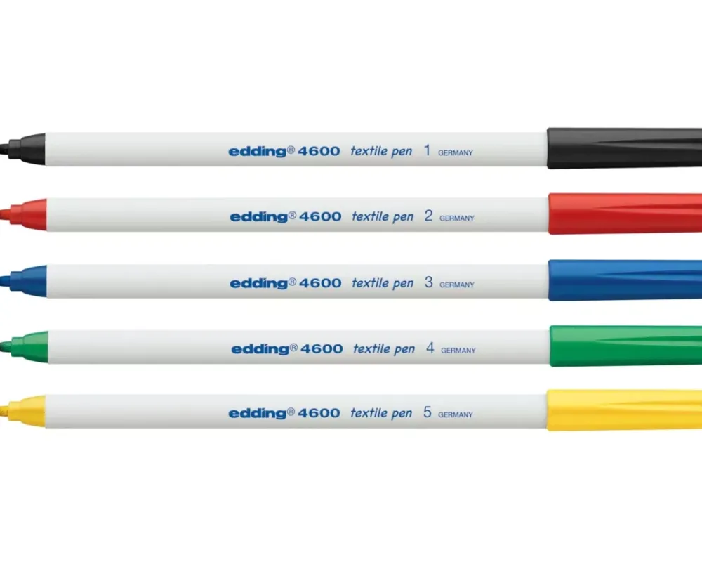 Online Set 5 Rotuladores textiles Colores Básicos Pinturas Para Tela Y Seda|Rotuladores