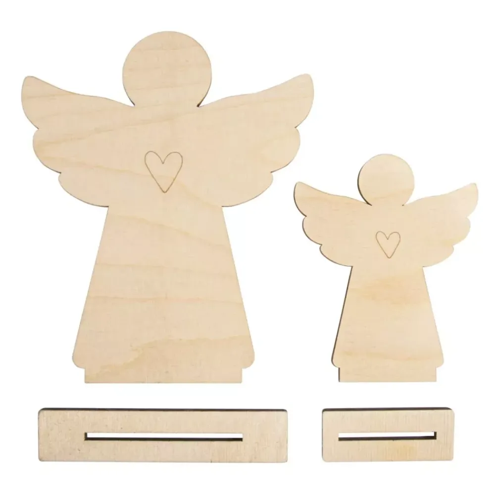 Outlet Set 2 Siluetas Ángel de Madera Maderas