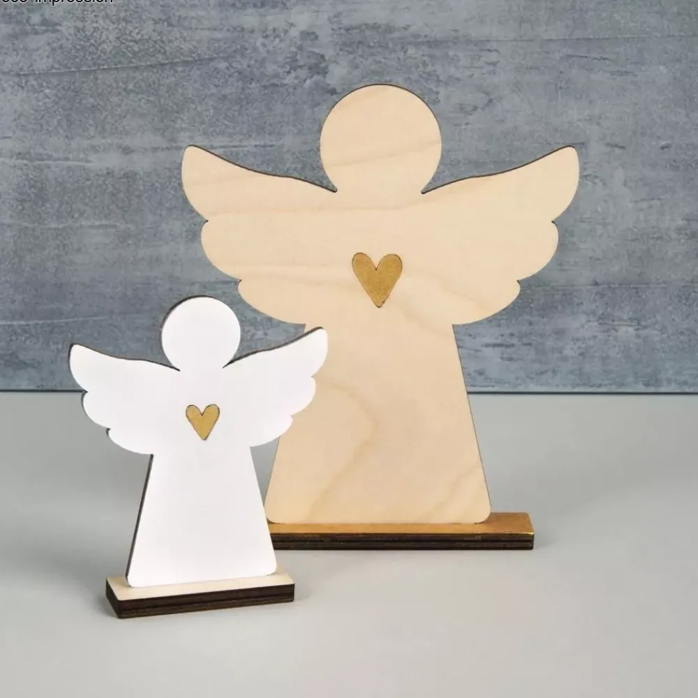 Outlet Set 2 Siluetas Ángel de Madera Maderas
