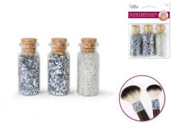 Clearance Set 3 tarros con Cuentas y Semillas Plata Bisutería