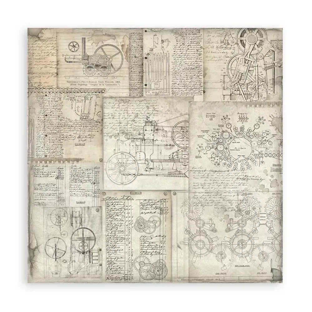 Set 4 Telas de Encuadernar Voyages Fantastiques 30x30cm Telas, Sedas Y Fieltro