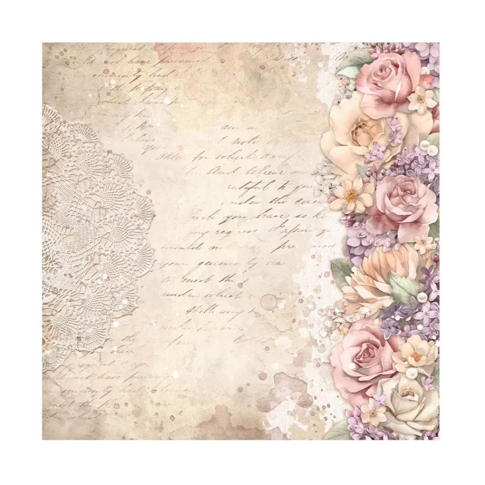 Hot Set 4 Telas de Encuadernar Romance Forever 30x30cm Telas, Sedas Y Fieltro