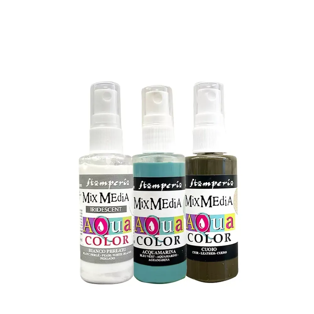 Outlet Set 3 tintas en spray Aquacolor Secret Diary Pinturas Acrílicas