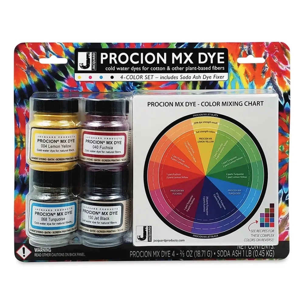 Sale Set 4 tintes al agua fría y carbonato Procion MX Ceras, Pátinas Y Tintes|Tintes