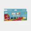 Set 10 témperas sólidas colores surtidos 10g Pinturas Para Tela Y Seda