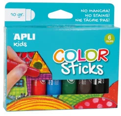 Set 6 témperas sólidas colores surtidos 10g Pinturas Para Tela Y Seda