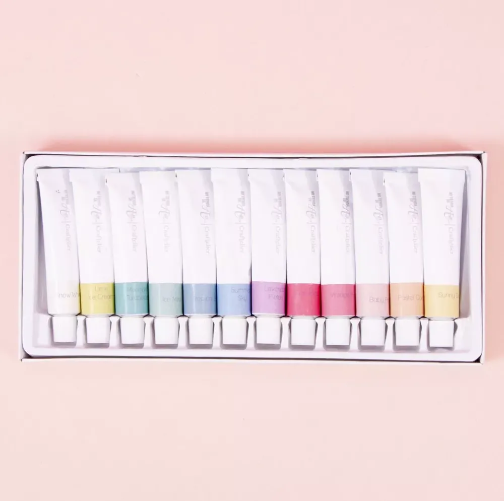 Sale Set 12 Tubos Acrílicos Colores Pastel Pinturas Acrílicas