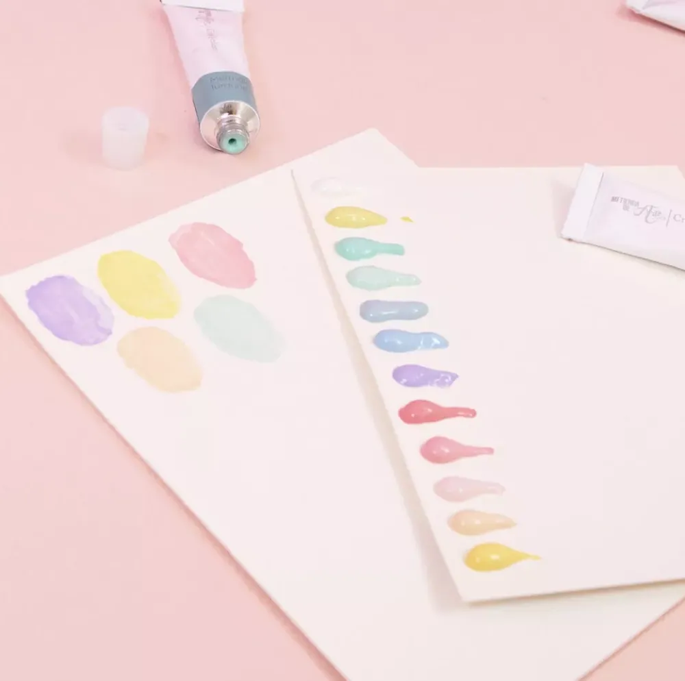 Sale Set 12 Tubos Acrílicos Colores Pastel Pinturas Acrílicas