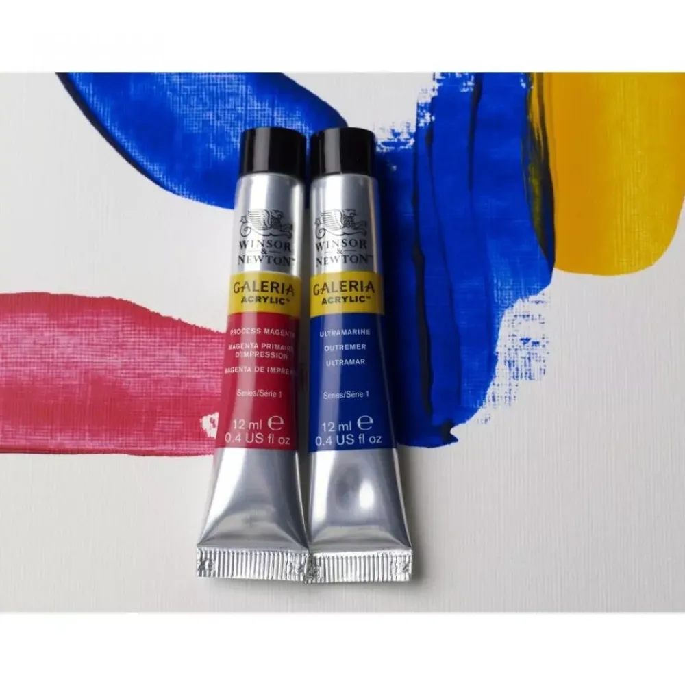 Hot Set 10 Tubos Acrílicos Galería 12ml Pinturas Acrílicas