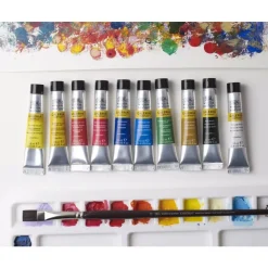 Hot Set 10 Tubos Acrílicos Galería 12ml Pinturas Acrílicas
