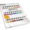 Best Set 30 Tubos Acrílicos Studio Acrylics + Pincel 20ml Pinturas Acrílicas