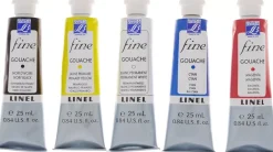 Hot Set 5 Tubos de Gouache Fine Lefranc & Bourgeois 25ml Pinturas Acrílicas
