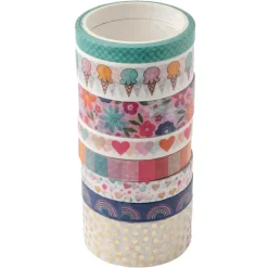 Best Set 8 washi tape Reasons To Smile Shimelle Decoupage