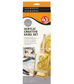 Sale Set Creativo de Acrílico + Caballete Escritorio Daler Rowney Pinturas Acrílicas