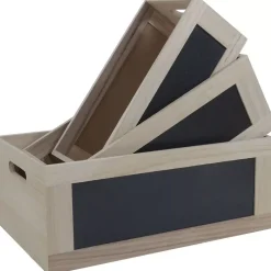 Best Set de 3 cajas de madera Organización