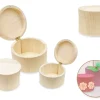 Sale Set de 3 Cajas de Madera Redondas Organización|Maderas